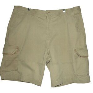 Smith's Cargo Shorts Mens 44 X 10" Tan cotton flat front workwear